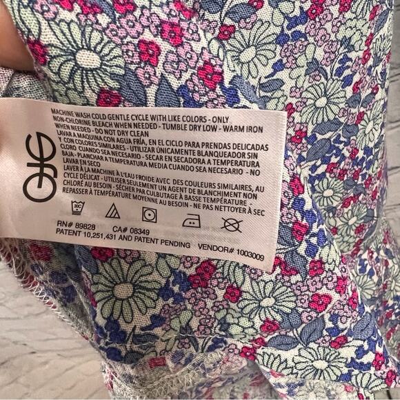 Vintage X America Elsie Women Medium Top Blouse Ditsy Floral Peplum Boho Spring - Picture 16 of 16